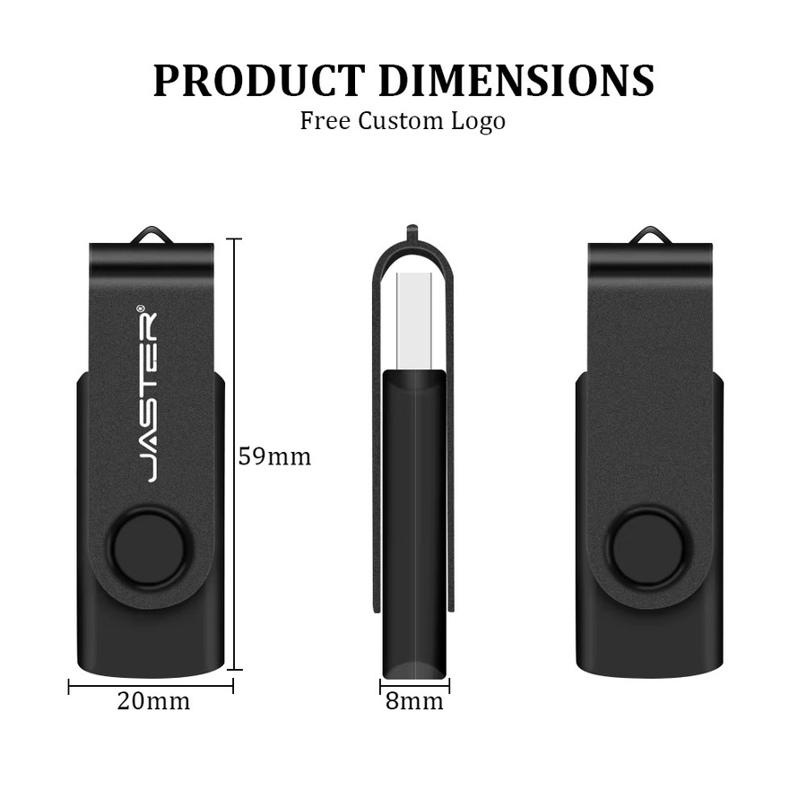 JASTER USB-Stick im Großhandel mit Gratis-Logo-Gravur, USB-A, Farbe: grün - Bild 3