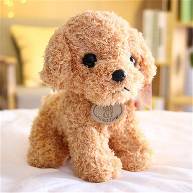 Teddy-Hundepuppe Stofftier Plüschtier, hellbraun, 25cm, ab 6 Jahren - Bild 1