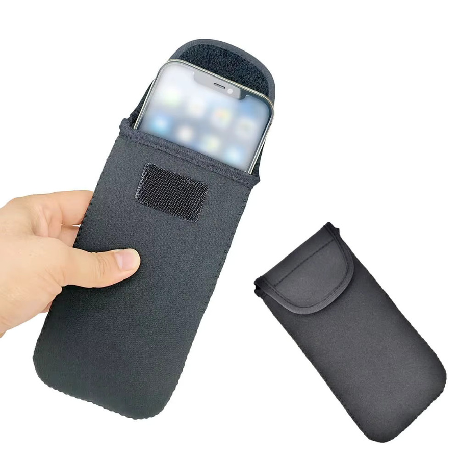 Tragbare Universal Handy Tasche aus Neopren in Schwarz, staubdicht und stoßfest zum Schutz deines Telefons - Bild 2