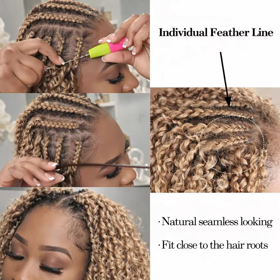 Crown Hair Haarverlängerungen, honigblond, 100 % Echthaar, lockig - Bild 4