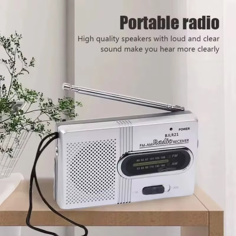 VIKEFON Mini-Radio BC-R21/961/962 in Silber, tragbares AM/FM Radio, batteriebetrieben - Bild 3