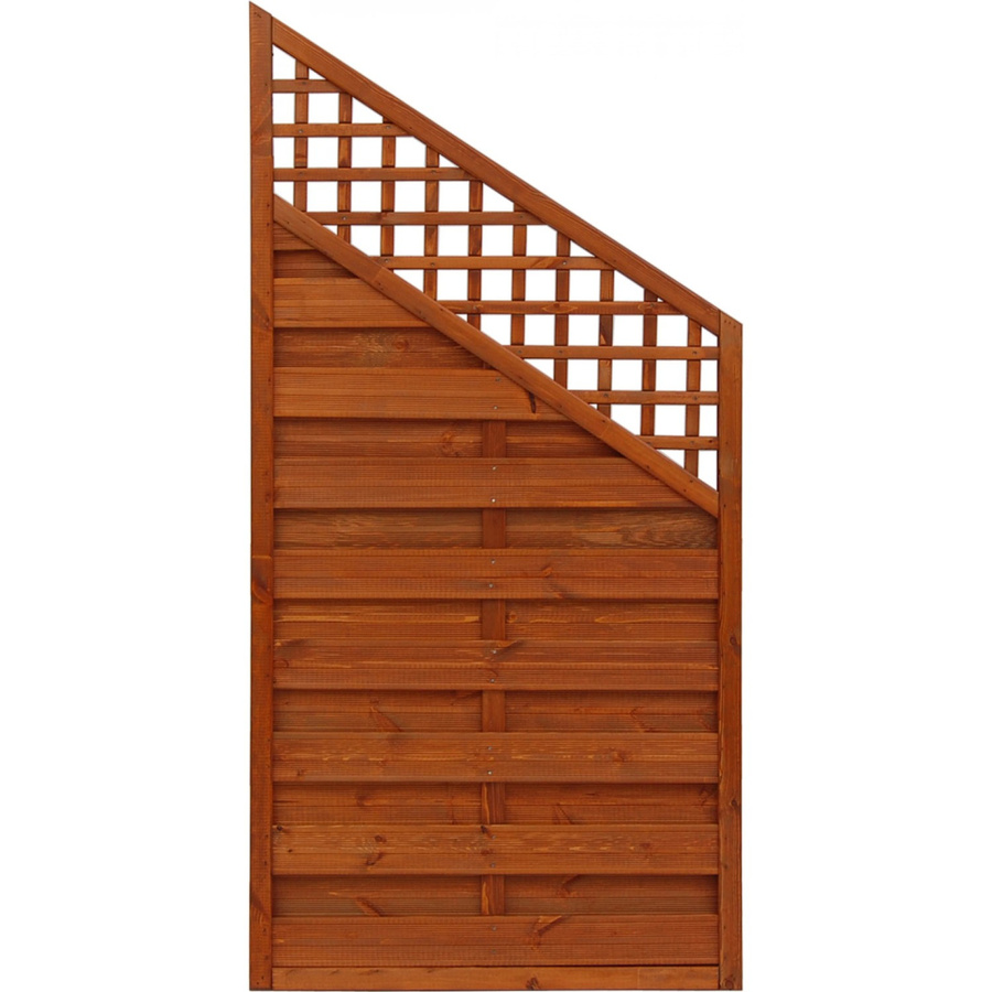 Sichtschutzzaun Element Andrewex aus Kiefernholz in Teak Bordeaux, B/H: 120 x 90 cm - Bild 2