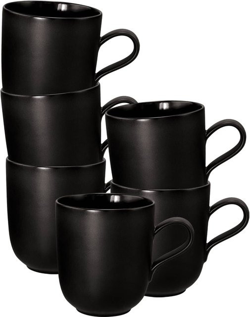 Seltmann Weiden Kaffeebecher Liberty Velvet Black, 6er Set, 400 ml - Bild 1