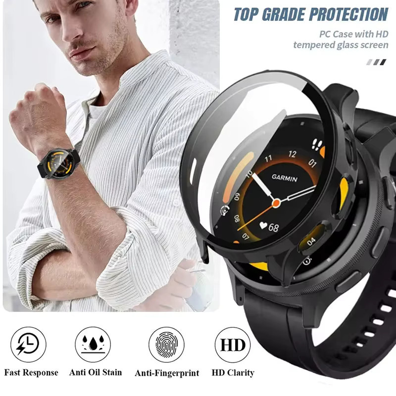 Garmin Uhrenzubehör, Glas + Hülle für Garmin Venu 3, Schwarz, transparent - Bild 4