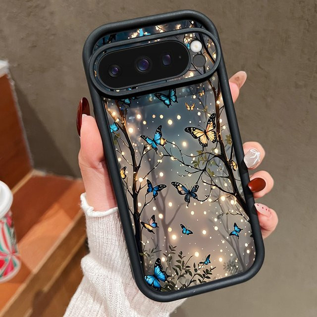 Stoßfeste TPU-Handyhülle mit Schmetterlings-Design für Google Pixel 9 10 Pro XL 8 7 Pro 7A 8A 9A in Rot und Mehrfarbig - Bild 1