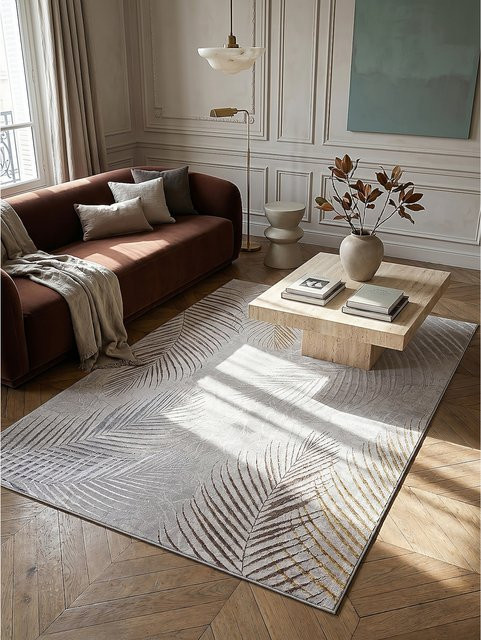 Kadima Design Teppich KAVALA Kurzflor in Grau, B/T: 120 x 170 cm - Bild 1