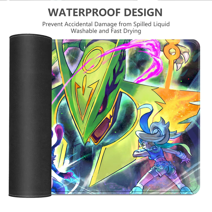 Bandai Pokemon Rayquaza Gaming-Mauspad, rutschfeste und wasserdichte Schreibtischunterlage in Multicolour - Bild 4