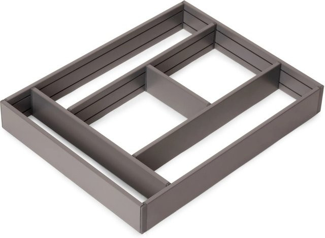 Emuca Ausziehbarer Schubladenorganizer Aluminium Anthrazitgrau B: 45 cm, T: 50 cm - Bild 1