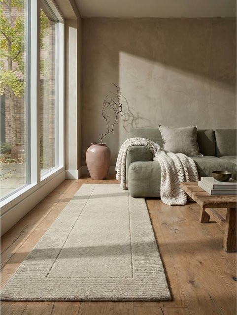 Läufer Kadima Design MOLE in Natur und Beige, minimalistisches Design, B/T: 60 x 230 cm - Bild 1