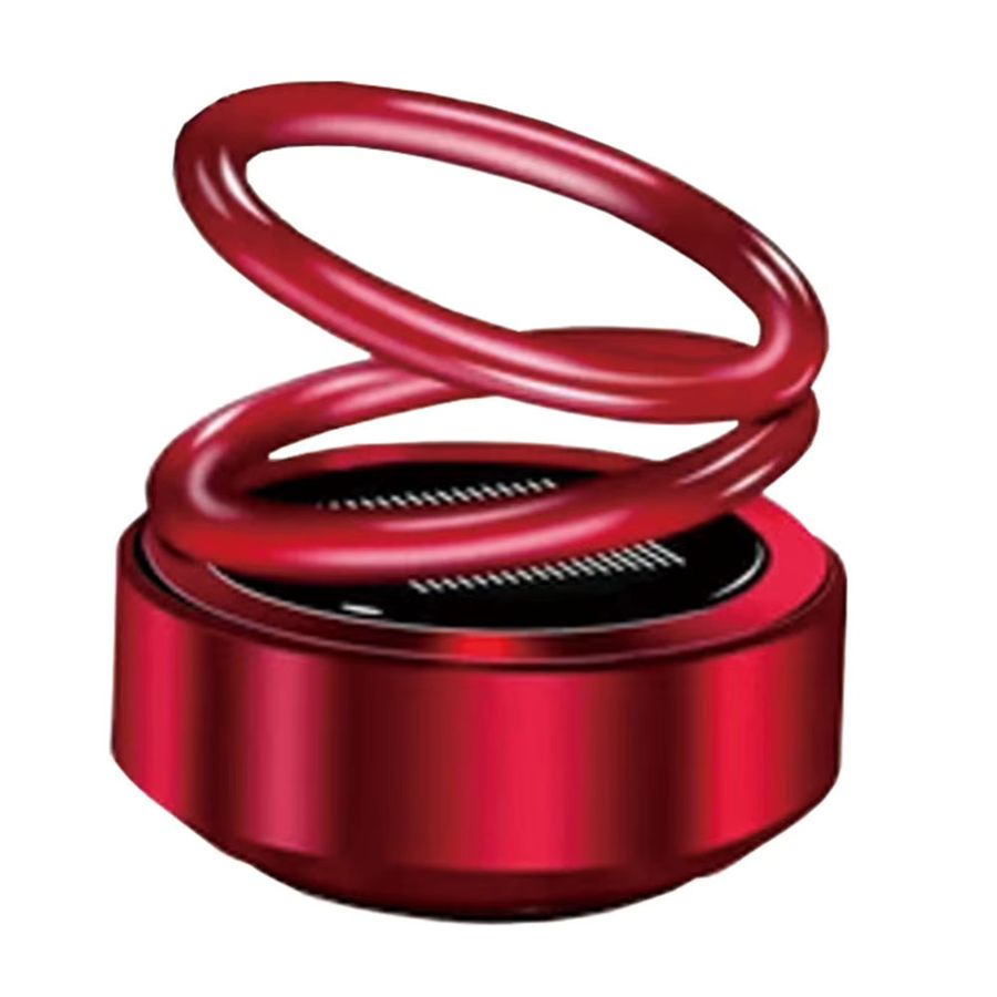 APWIKOGER Solar Aromatherapie Lufterfrischer für Auto und Zuhause mit rotierendem Doppelring in Rot und geometrischem Design - Bild 5