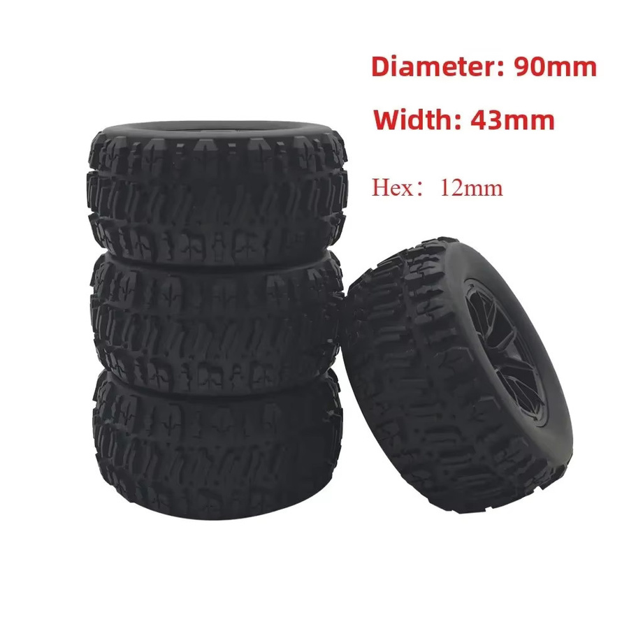 MJX Reifen und Räder für RC Monster Truck, 4-teiliges Set - Bild 1