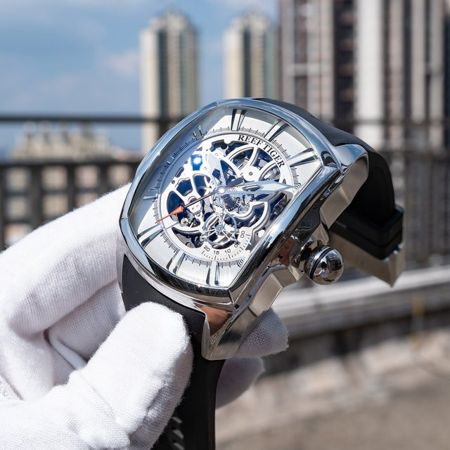 Reef Tiger Automatik-Armbanduhr, 316L Edelstahl, Herren, Silber - Bild 1
