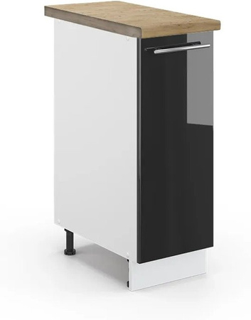 Vicco Apothekerschrank Fame-Line Anthrazit Hochglanz/Weiß Eiche B: 30 cm, H: 82 cm, T: 20,53 cm