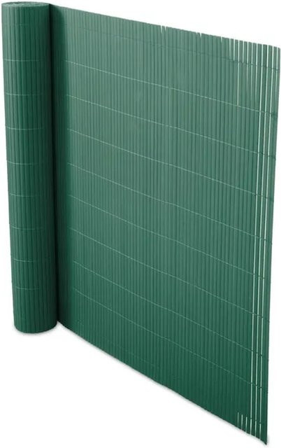 Floordirekt Sichtschutzzaun aus PVC mit Lamellen, blickdicht, Grün, Höhe: 120 cm - Bild 2