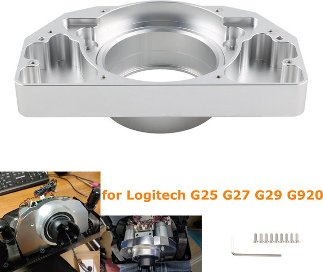 Aluminiumlegierung Reparatur-Modifikationshalterung Lagersitz für Logitech G25 G27 G29 G920 G923 in Silber - Bild 1