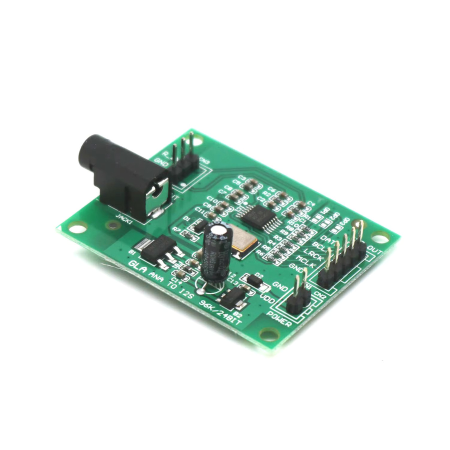 PCM1808 ADC zu I2S Signalkonverter für DSP-Aufnahme-Decoder, 3,5mm Stereo-Analog-Audiosignal zu I2S, 96K 24bit, Grün - Bild 2