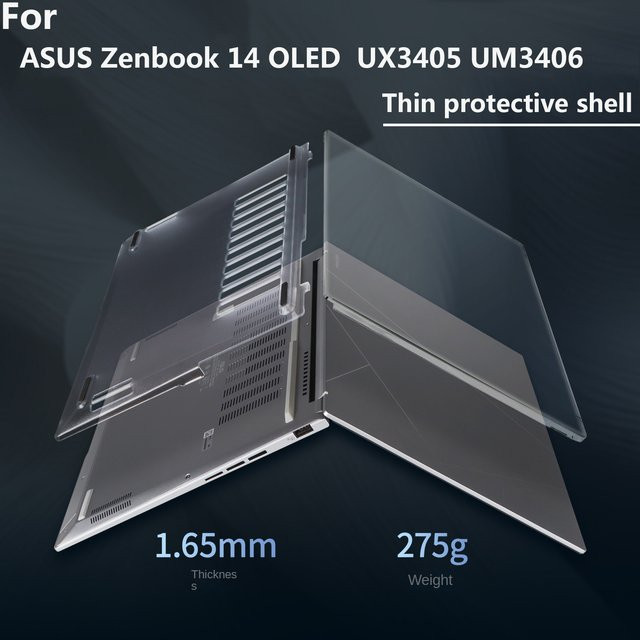 Transparente matte Schutzhülle für Asus Zenbook 14 OLED (Modelle 2024/2025) UX3405C UM3406 Anti-Drop Case - Bild 1