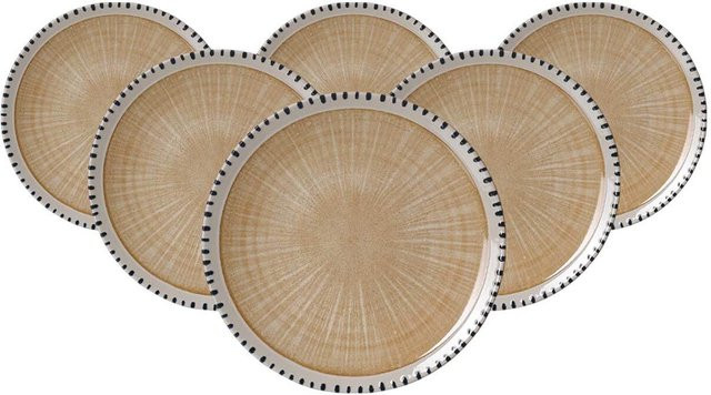 Ritzenhoff & Breker Dessertteller Natura 6er Set Beige Durchmesser: 20,5 cm - Bild 1