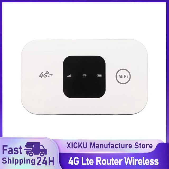 XIKCU 4G LTE Router Tragbares WLAN Modem Mini Outdoor Hotspot mit 3000mAh Akku und SIM-Karten-Slot, 150Mbps, erhältlich in Schwarz oder Weiß - Bild 1