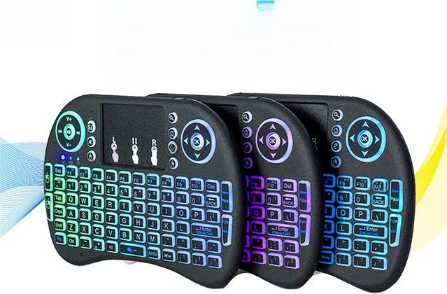 MRSVI Mini Kabellose Air Mouse mit Tastatur und Touchpad in Schwarz für Android und TV Box - Bild 1