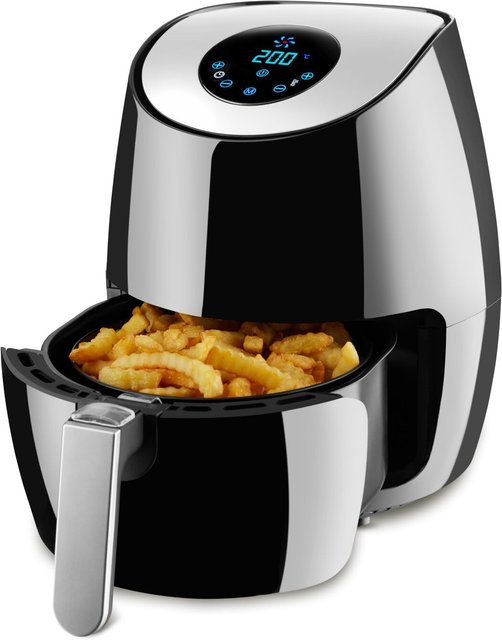 tectake Heißluftfritteuse Mitch 3,6 l Schwarz mit Digitaldisplay und Timer - Bild 3