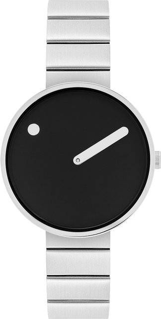 Picto Analoguhr, Quarz, Edelstahl, Schwarz, 34 mm, Unisex - Bild 1