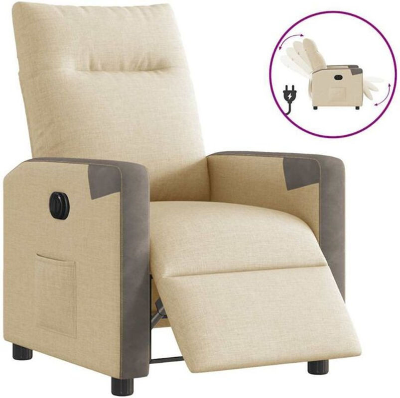Vidaxl Relaxsessel elektrisch aus Stoff in Beige oder Grau im modernen Design - Bild 1