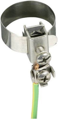 DEHN Erdungsbandrohrschelle 10.27 AQ2.5 10 aus Edelstahl in Silber - Bild 1