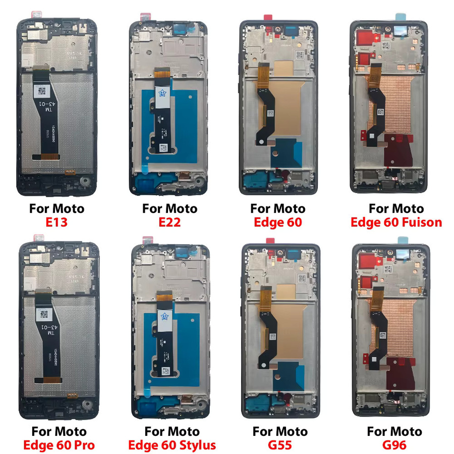 Motorola LCD-Display-Touchscreen-Digitizer-Einheit in Schwarz für Moto E13 E22 Edge 60 Fusion 60 Pro 60 Stylus 60 G55 G96 - Bild 2