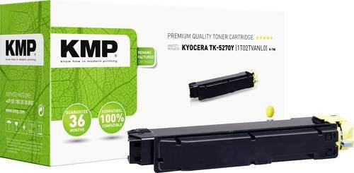 KMP Tonerpatrone Gelb kompatibel mit Kyocera 1T02TVANL0 und TK-5270Y für Laserdrucker mit einer Reichweite von 6000 Seiten - Bild 1