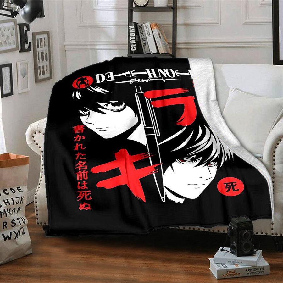 Death Note Flanell-Decke von Yun Heng Four, weich und warm für alle Jahreszeiten, B/B: 80 x 120 cm - Bild 4