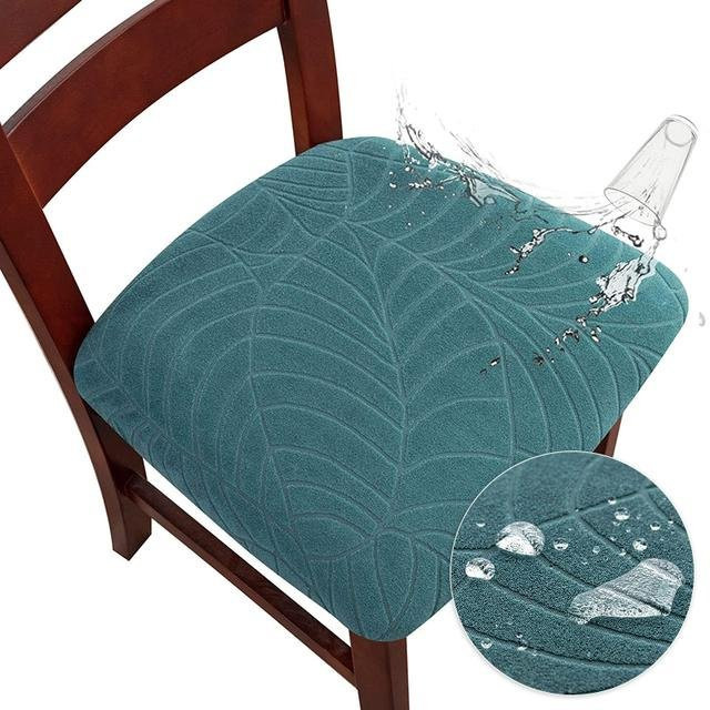 Wasserdichter Stretch-Jacquard Stuhlsitzbezug von Lellen für Esszimmerstühle, abnehmbar und waschbar - Bild 1