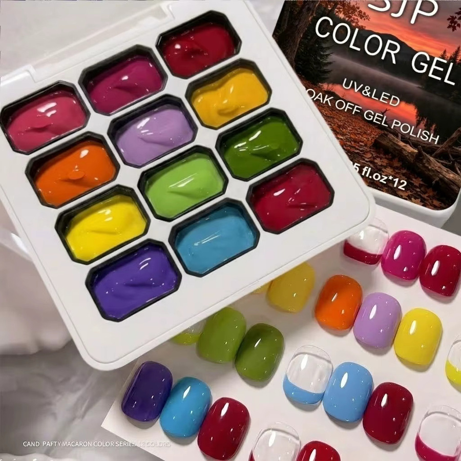 SJP Nagellack Gel, 12 Farben, Glänzend, Unisex - Bild 5
