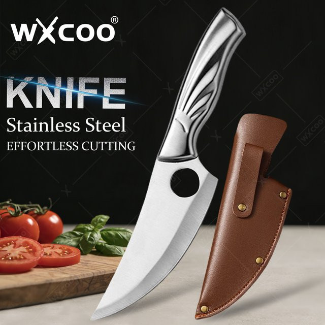 WXCOO Edelstahlmesser in Silber als vielseitiges Küchenmesser zum Entbeinen und Schneiden von Fleisch und Gemüse - Bild 1