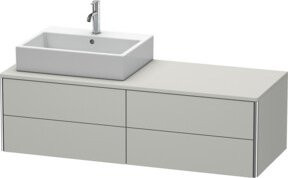 Duravit Waschtischunterschrank XSquare in Betongrau mit 4 Schubladen, B/T/H: 140 x 40 x 40 cm - Bild 1
