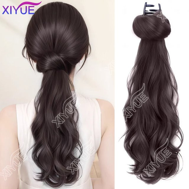 XIYUE Synthetische Pferdeschwanz-Perücke für Damen, lange Locken - Bild 1