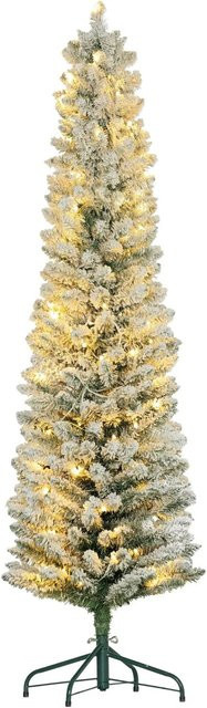 HOMCOM Künstlicher Weihnachtsbaum in Grün mit 150 warmweißen LED-Lichtern, Höhe: 180 cm - Bild 1