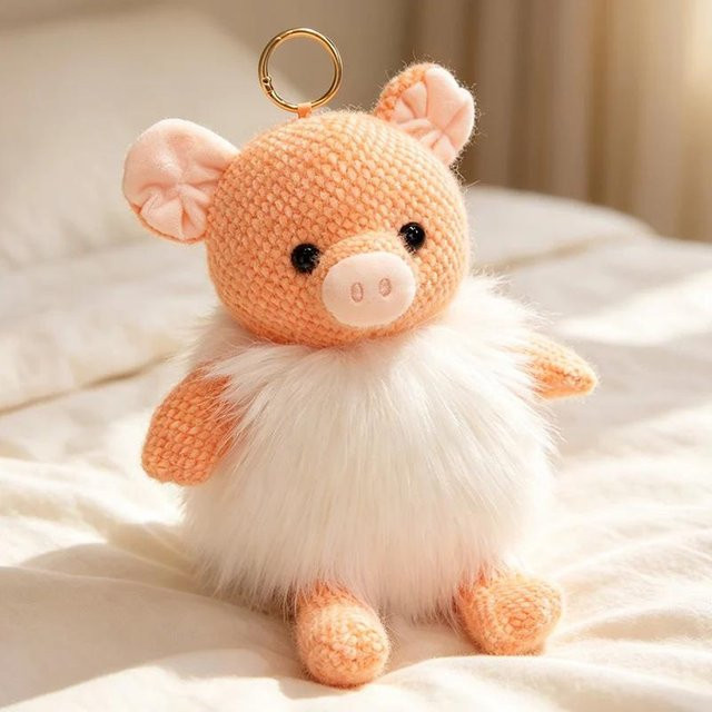 Yiran toy Tier-Plüsch-Schlüsselanhänger, Panda Bär Frosch Kaninchen, 11 Stile - Bild 1