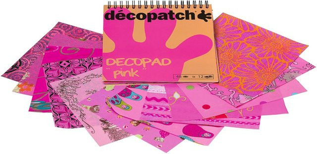 Décopatch Papierblock Decopad in Pink und Multi - Bild 1