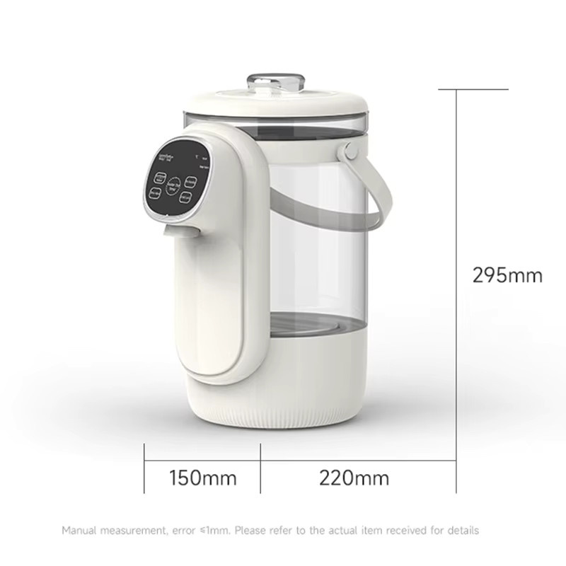Multifunktionaler elektrischer Wasserkocher aus Glas mit 3,5 l Fassungsvermögen, 12-stufiger Temperaturregelung und automatischer Warmhaltefunktion in Beige oder Weiß - Bild 5
