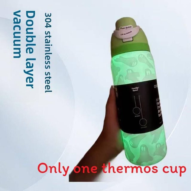 Owala Edelstahl-Wasserflasche mit Vakuumisolierung Luminous Green, 946 ml - Bild 1