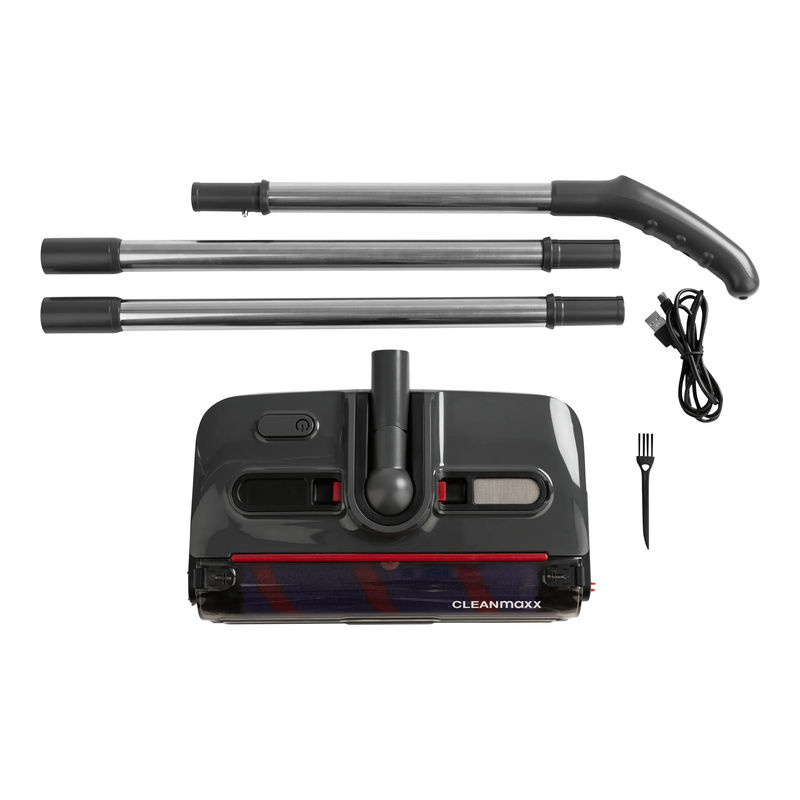 CLEANmaxx Akku-Besen in Grau mit LED-Scheinwerfer und Anti-Tangle-Rolle - Bild 5