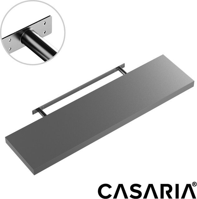 Casaria Wandregal Schweberegal grau mit Halterung Breite: 90 cm - Bild 1