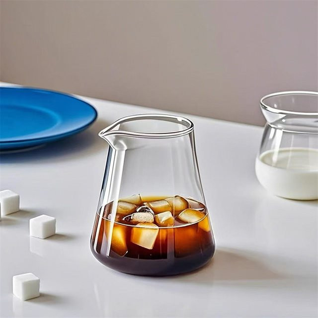 BenRussell Glaskaffeekanne für handgebrühten Eiskaffee, kegelförmiger Sharing Pot, transparent, 270 ml - Bild 1