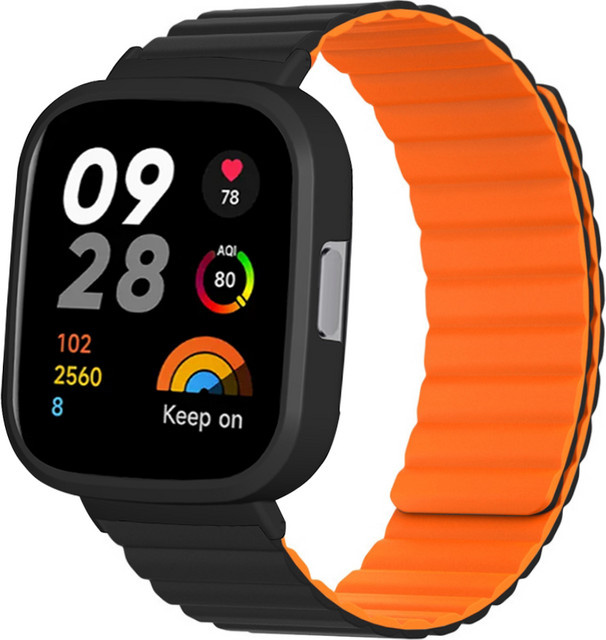FIFATA Uhrenarmband Silikon, Schwarz, Unisex, für Redmi Watch 3 - Bild 1