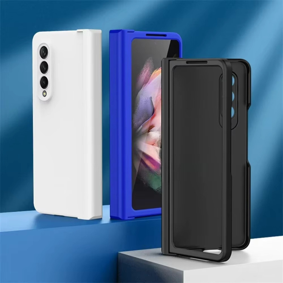 Stoßfeste Schutzhülle aus PC-Material für Samsung Galaxy Z Fold 7, 6, 5, 4, 3 5G mit Scharnierschutz in Bonbonfarben - Bild 1