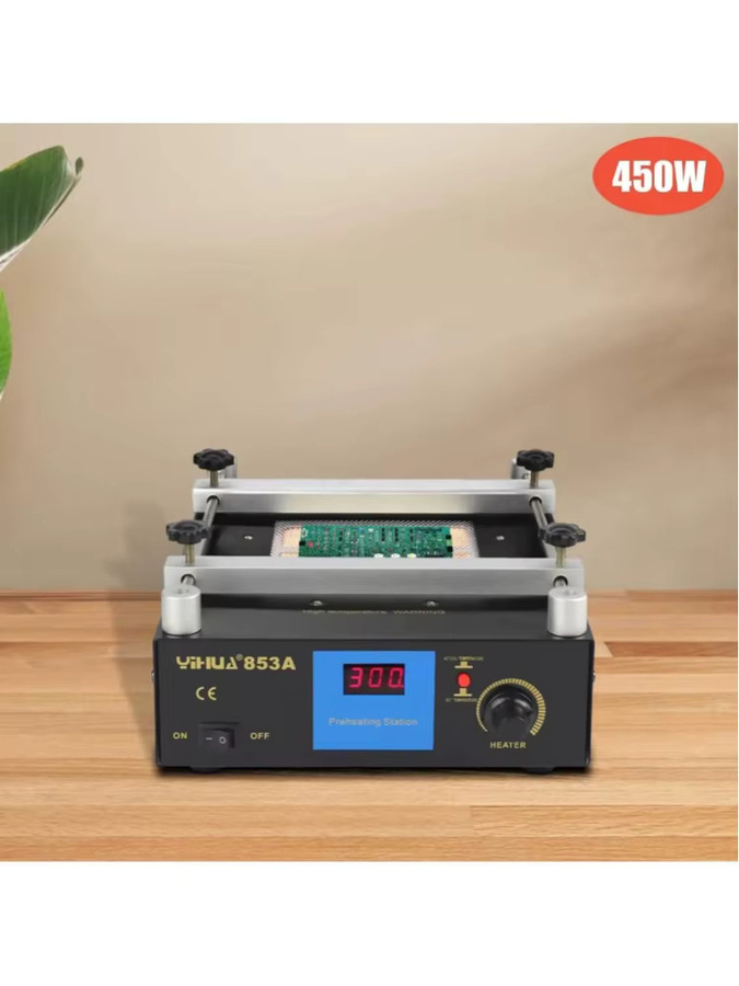 Infrarot-Vorheiz-Lötstation 450W mit digitalem PID-Regler und LED-Anzeige, schwarzer PCB-Vorwärmer mit Keramik-Emitter für Elektronik-Reparatur, Heizfläche: 12 x 12 cm - Bild 8