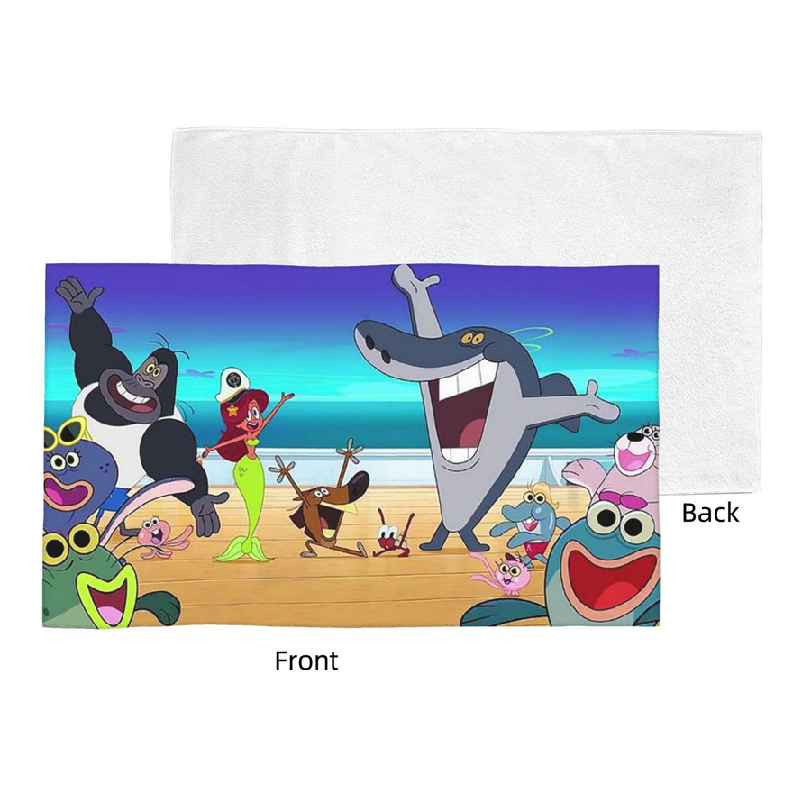 Ka Chen Muxi Zig & Sharko Kinder Baumwollhandtuch, weiß, B: 30 cm, H: 60 cm - Bild 2