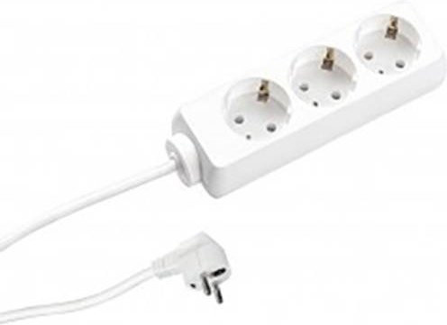 Bachmann Steckdosenleiste mit Schutzkontakt und Winkelstecker in Weiß 387.271S - Bild 1