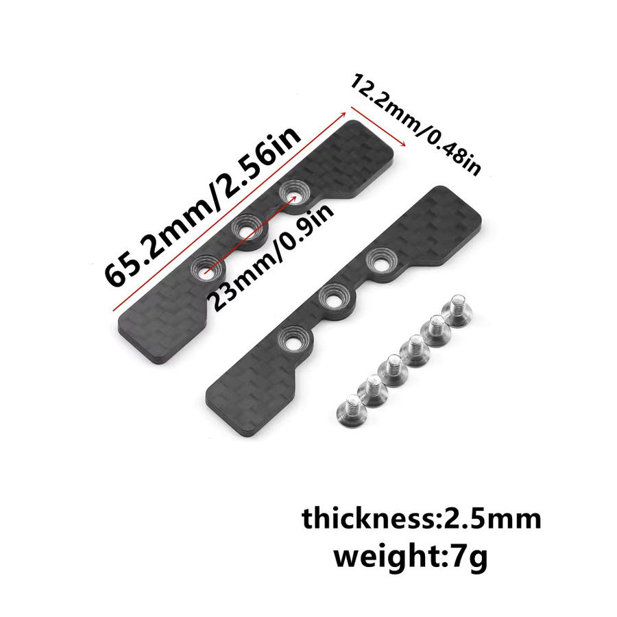 Tamiya Untere Armstopperplatte aus Kohlefaser, 1:10, Zubehör - Bild 2